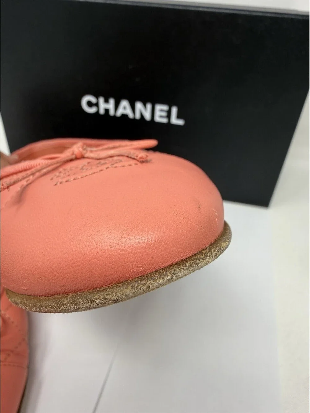 Chanel  Coral Ballet Flats 39